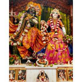 Radha Madav 8*11 Lamination Golden Pink