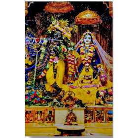 Buy Radha Krishna Lamination Photo Yellow Dress