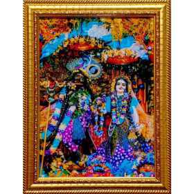 RADHA KRISHNA LAMINATION PHOTO BLUE DRESS SIZE 8*11
